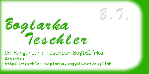 boglarka teschler business card